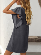 Mandy Ruffled Round Neck Short Sleeve Dress OutfitFlow